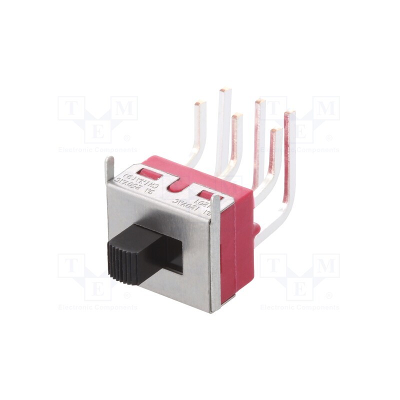 1 pcs x C&K - 1201M2S3AQE2 - Switch: slide, Pos: 2, DPDT, 6A/120VAC, 6A/28VDC, ON-ON, THT, 1000