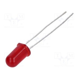 2 pcs x BROADCOM (AVAGO) - HLMP-4700-C0002 - LED, 5mm, red, 1.5÷2.3mcd, 50°, Front: convex, 1.7÷2V, No.of term: 2