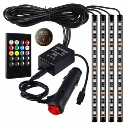 Car cabin interior lighting 48 LED RGB remote control