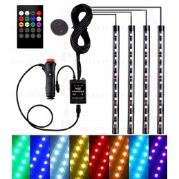Car cabin interior lighting 48 LED RGB remote control