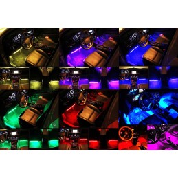 Car cabin interior lighting 48 LED RGB remote control