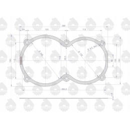 Gasket for the front cover of the C 360 Zetor gearbox
