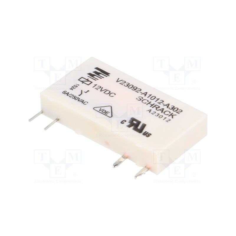 1 pcs x TE Connectivity - 0-1393236-8 - Relay: electromagnetic, SPST-NO, Ucoil: 12VDC, Icontacts max: 6A