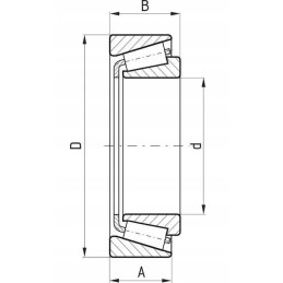 Tapered roller bearing 35x72x24 3 mm flt 32207a flt