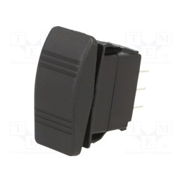 1 pcs x SWITCH COMPONENTS - SRD2-1G-DC-1-BNN - ROCKER, SP3T, Pos: 3, (ON)-OFF-(ON), 20A/14VDC, black, IP56, none