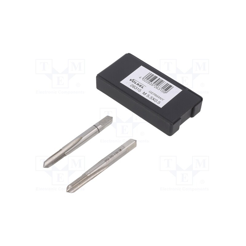 1 set x Vu00d6LKEL - 26315 - Tap, high speed steel grounded HSS-G, M5,5, 0.5, 50mm, 4,9mm