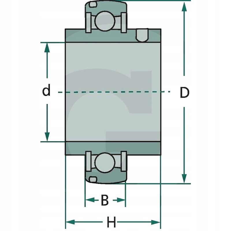 Self-aligning bearing uc 205 uc205