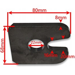 Lower side hinge, lower side opening, 22 bends