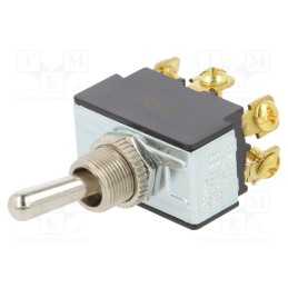 1 pcs x SWITCH COMPONENTS - TB1-2D-DC-6 - Switch: toggle, Pos: 2, DPDT, ON-ON, 21A/14VDC, Leads: screw, 50mΩ
