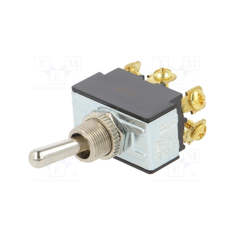 1 pcs x SWITCH COMPONENTS - TB1-2D-DC-6 - Switch: toggle, Pos: 2, DPDT, ON-ON, 21A/14VDC, Leads: screw, 50mΩ