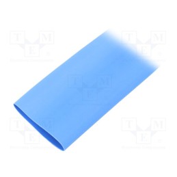 50 m x HELLERMANNTYTON - 309-11906 - Heat shrink sleeve, thin walled,flexible, 2: 1, 19mm, blue, reel