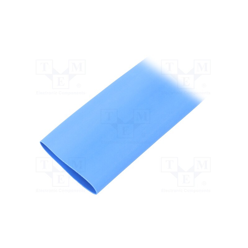 50 m x HELLERMANNTYTON - 309-11906 - Heat shrink sleeve, thin walled,flexible, 2: 1, 19mm, blue, reel