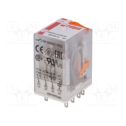 1 pcs x RELPOL - R3N-2013-23-5230-WT - Relay: electromagnetic, 3PDT, Ucoil: 230VAC, Icontacts max: 20A
