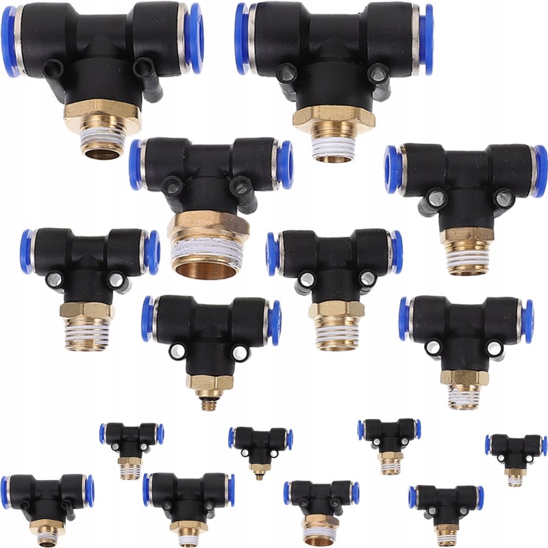 16 pcs of air hose fittings, crimp fittings