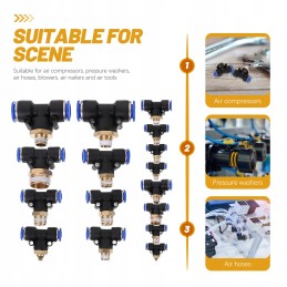 16 pcs of air hose fittings, crimp fittings