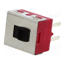 1 pcs x C&K - 1201M2S1CQE2 - Switch: slide, Pos: 2, DPDT, 6A/120VAC, 6A/28VDC, ON-ON, THT, 1000