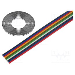 50 m x TECHNOKABEL - 0240 011 - Wire: ribbon, TLWY, 10x0.35mm2, stranded, Cu, unshielded, PVC, 150V