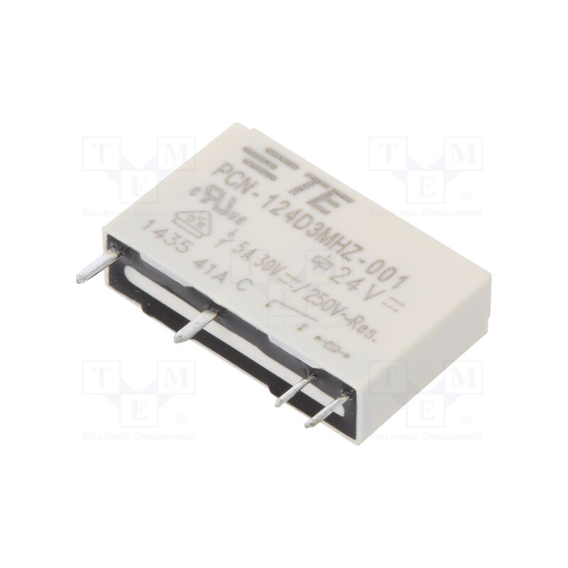 1 pcs x TE Connectivity - 7-1461491-6 - Relay: electromagnetic, SPST-NO, Ucoil: 24VDC, 5A, 3A/250VAC, PCB
