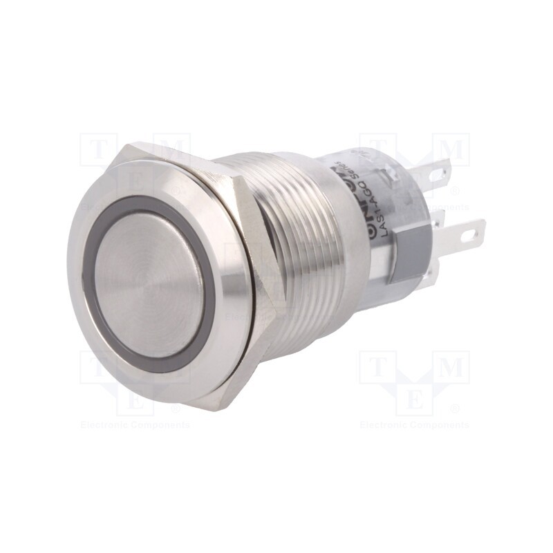 1 pcs x ONPOW - LAS1-AGQ-11E/O/12V - Switch: vandal resistant, Pos: 2, SPDT, 0.5A/220VAC, 1A/24VDC, IP67