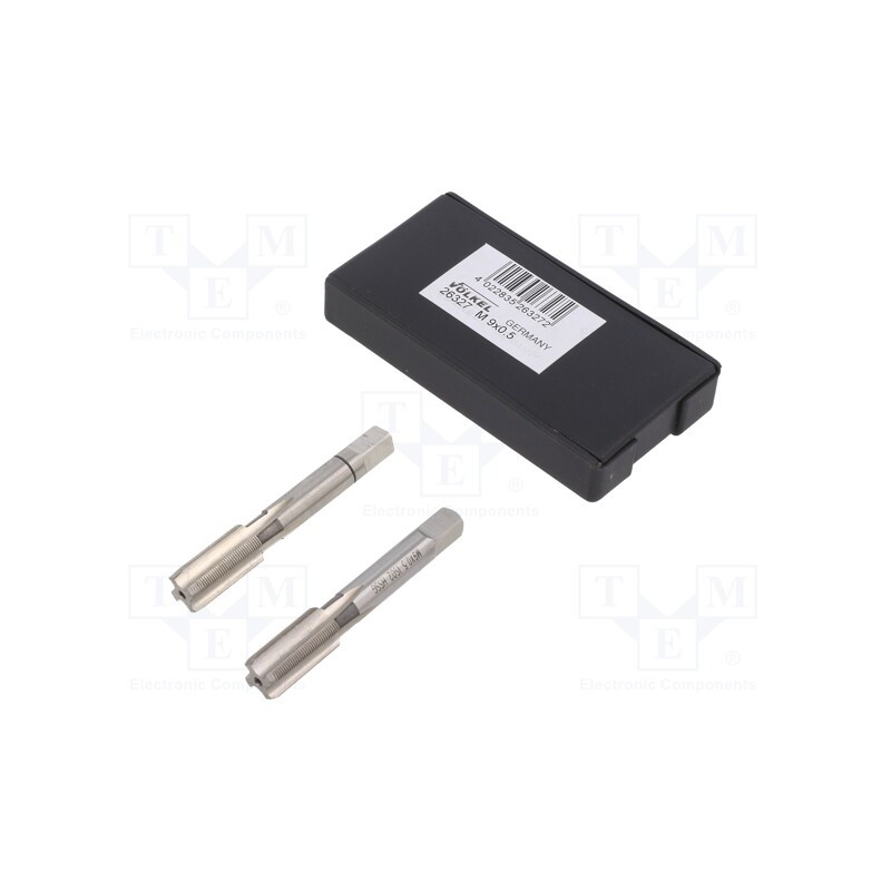1 set x Vu00d6LKEL - 26327 - Tap, high speed steel grounded HSS-G, M9, 0.5, 56mm, 5,5mm, 2pcs.