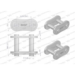 Chain lock z60sp r1 3 4 warynski for sale