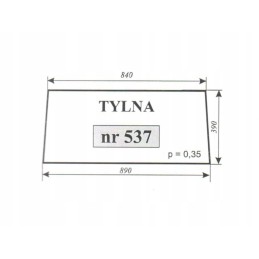 Zetor rear window 4712 5718 6718 537