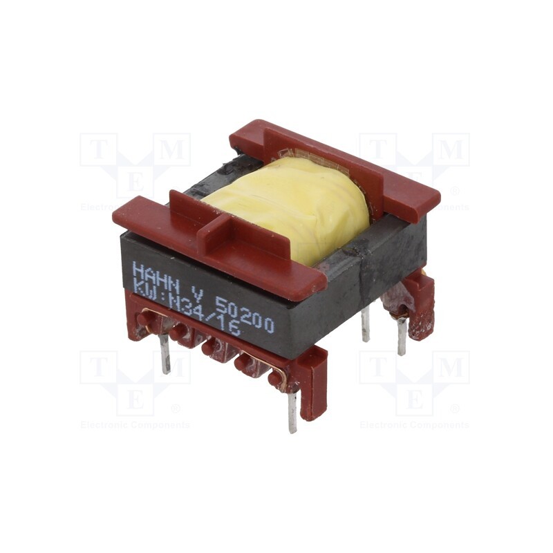 1 pcs x HAHN - V50200 - Transformer: impulse, 3V, 3V, power supply, 21.7x22.5x17.1mm, 8W