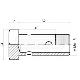 Hydraulic screw 2x eyelet 18x1 5 eyelet