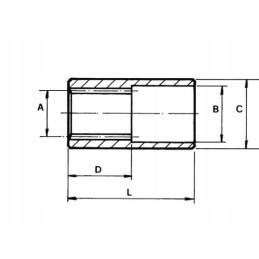 Splined sleeve ma18 25x1 25x18 din548 ma18la
