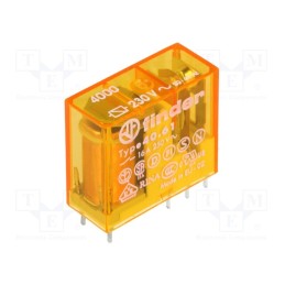 1 pcs x FINDER - 40.61.8.230.4000 - Relay: electromagnetic, SPDT, Ucoil: 230VAC, Icontacts max: 30A