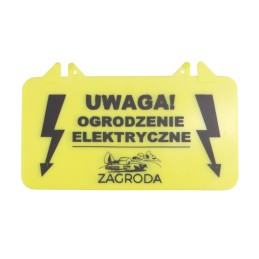 Electric fence warning sign