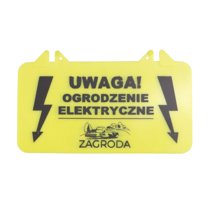 Electric fence warning sign