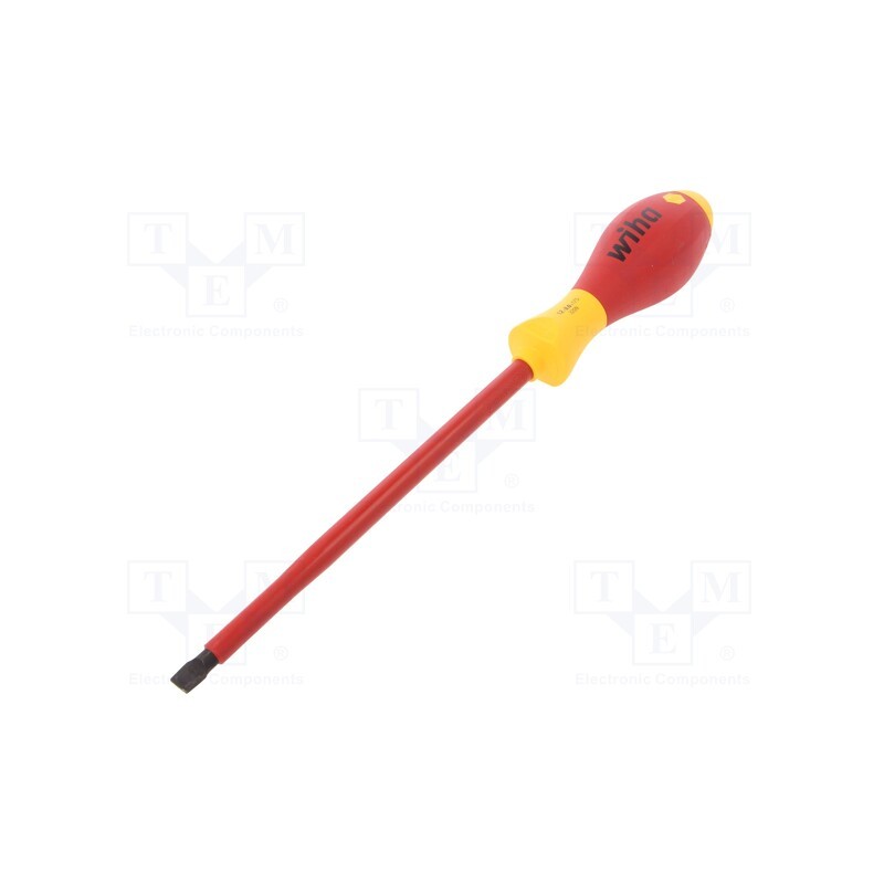 1 pcs x WIHA - 830 - Screwdriver, insulated, slot, 8,0x1,2mm, Blade length: 175mm