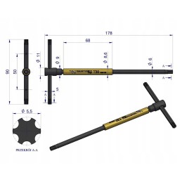 T-key with Torx T30 Warynski spinner