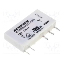 1 pcs x TE Connectivity - 0-1393236-7 - Relay: electromagnetic, SPDT, Ucoil: 12VDC, Icontacts max: 6A, PCB