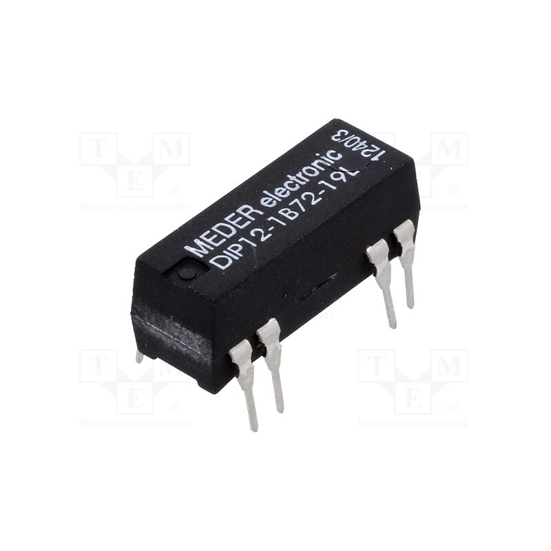 1 pcs x MEDER - DIP12-1B72-19L - Relay: reed switch, SPST-NC, Ucoil: 12VDC, 1A, max.200VDC, 145mW