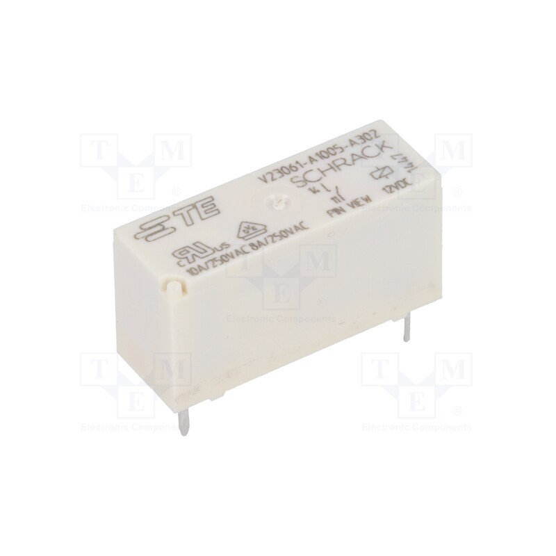 1 pcs x TE Connectivity - 2-1393222-0 - Relay: electromagnetic, SPST-NO, Ucoil: 12VDC, 8A, 8A/240VAC, THT