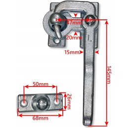 Galvanized trailer left side lock clip