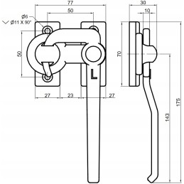 Galvanized trailer left side lock clip