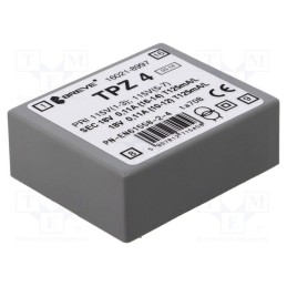 1 pcs x BREVE TUFVASSONS - TPZ4/2*115/2*18V - Transformer: mains, 4VA, 115VAC,230VAC, 18V, 18V, PCB, IP00