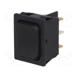 1 pcs x Marquardt - 1839.3512 - ROCKER, DP3T, Pos: 3, ON-OFF-ON, 16A/250VAC, black, IP40, none, 100mΩ