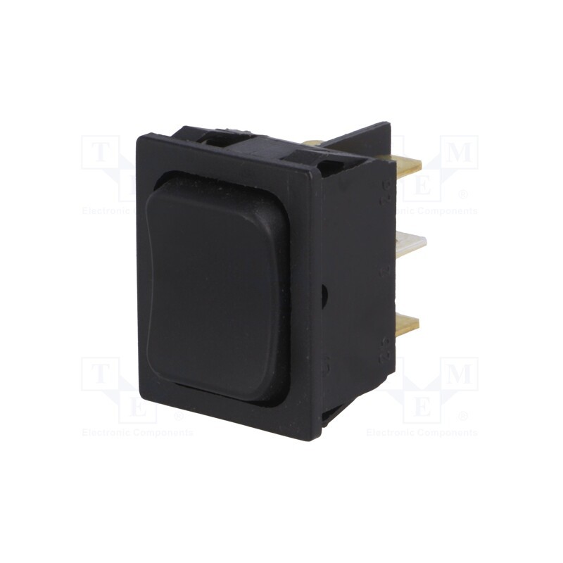 1 pcs x Marquardt - 1839.3512 - ROCKER, DP3T, Pos: 3, ON-OFF-ON, 16A/250VAC, black, IP40, none, 100mΩ