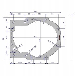Gearbox body gasket 1mm c 385 original Ursus