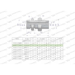 Metric bulkhead connector bb m14x1 5 08l xsv