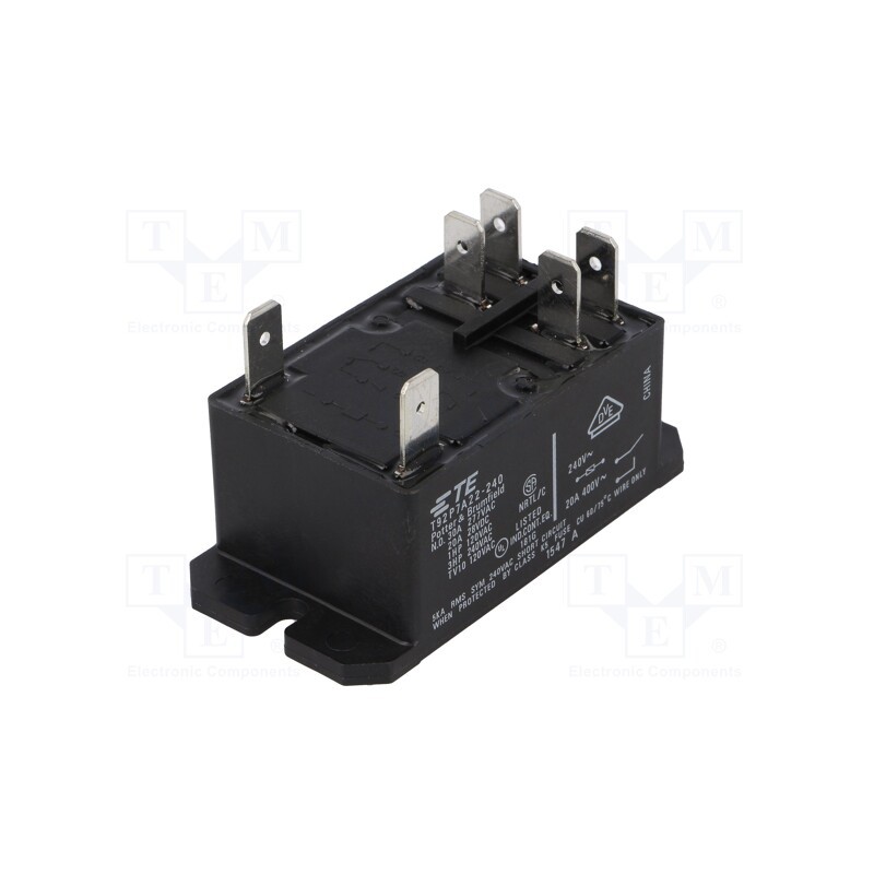 1 pcs x TE Connectivity - 6-1393211-2 - Relay: electromagnetic, DPST-NO, Ucoil: 240VAC, 30A, Series: T92