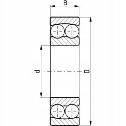 Polish self-aligning ball bearing 1206