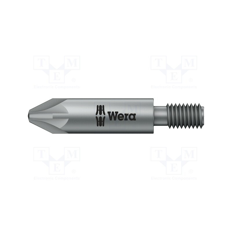 1 pcs x WERA - 5065129001 - Screwdriver bit, Pozidriv®, PZ2, Overall len: 44.5mm, Mounting: M5