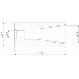 FT1008 loader tine mounting sleeve