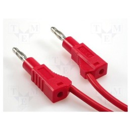 1 pcs x ELECTRO-PJP - 2117-200-RT - Test lead, 60VDC, 36A, banana plug 4mm,both sides, Len: 2m, red