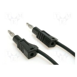 1 pcs x ELECTRO-PJP - 2117-200-SW - Test lead, 60VDC, 36A, banana plug 4mm,both sides, Len: 2m, black